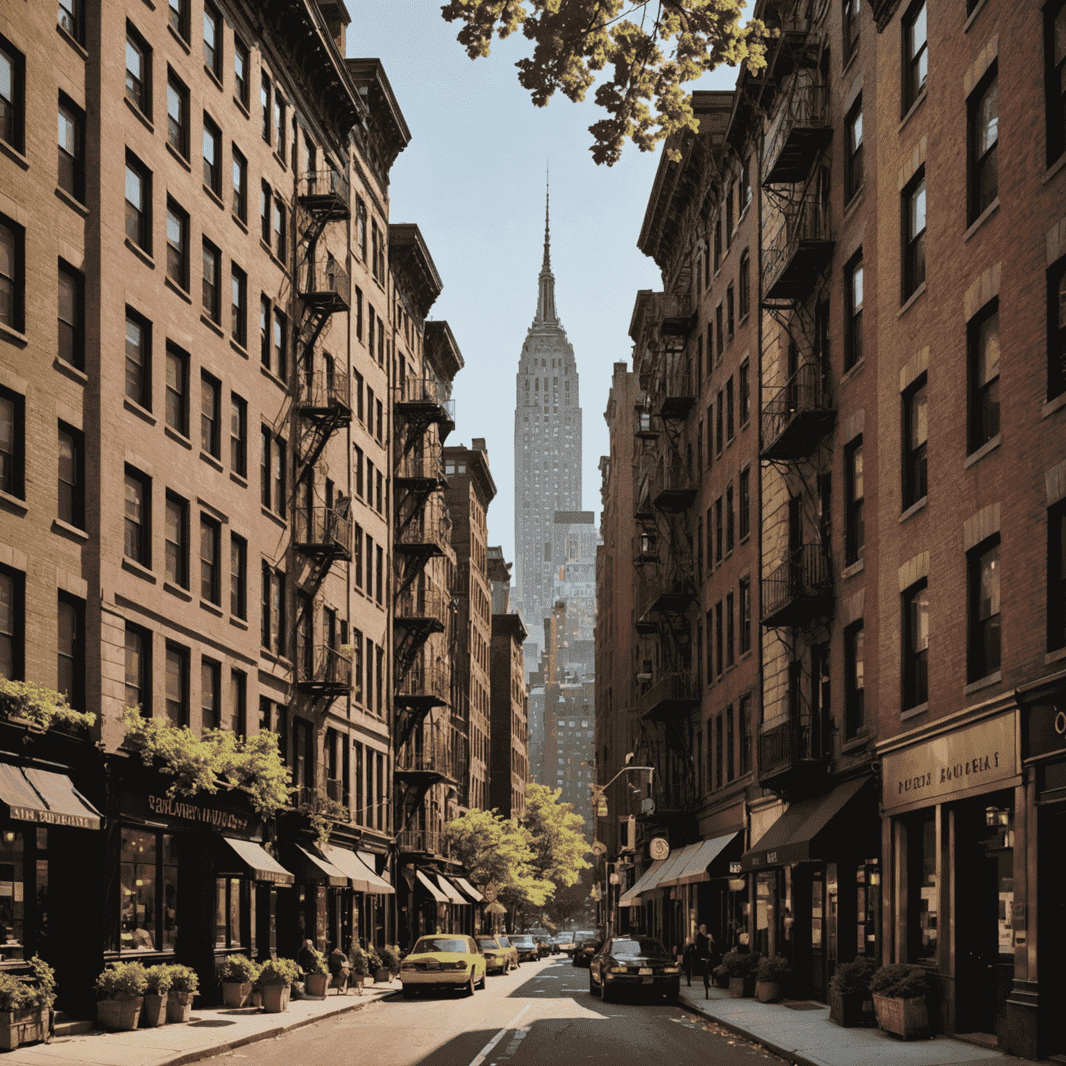 Montage of seven lesser-known historic New York neighborhoods, showcasing unique architectural styles, quiet tree-lined streets, and local landmarks. The image highlights the contrast between these hidden gems and the more famous NYC areas.